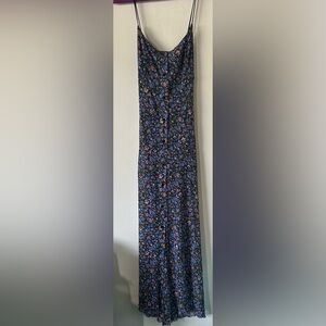 Elegant Floral Maxi Dress with Spaghetti Straps